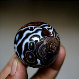 37mm Madagascar Crazy Texture Lace Agate Crystal Sphere Healing