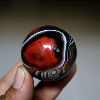 37MM Madagascar Crazy Texture Lace Agate Crystal Sphere Healing 3