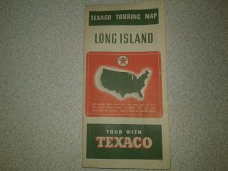 1938 Texaco Touring Map Long Island York
