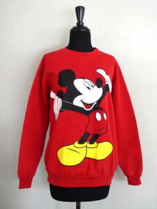 Vtg Disney Mickey Unlimited Sweatshirt Jerry Leigh 1990s Red Mouse Graphic Sz M 4