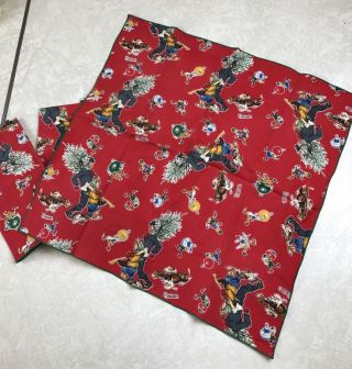 Norman Rockwell Christmas Holiday Cloth Napkins Set of 4 16 