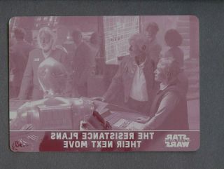 Topps Star Wars Force Awakens Printing Plate 78 The Resistance Plans 1/1