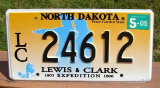 North Dakota Lewis & Clark License Plate (3,  Plates) 24612