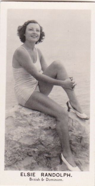 Elsie Randolph - R J Lea/jrs " Girls From Shows " Pin - Up/cheesecake 1935 Cig Card