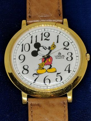 Vintage Mickey Mouse Jumbo Face Ladies Watch By Lorus 1995