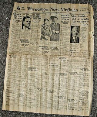 Amelia Earhart Search - Aviation July 7,  1937 Waynesboro News - Virginian Newspaper