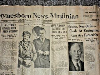 Amelia Earhart Search - Aviation July 7,  1937 Waynesboro News - Virginian Newspaper 2