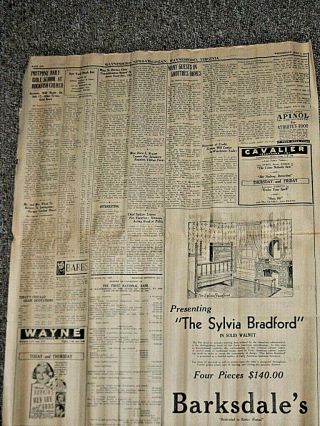 Amelia Earhart Search - Aviation July 7,  1937 Waynesboro News - Virginian Newspaper 4
