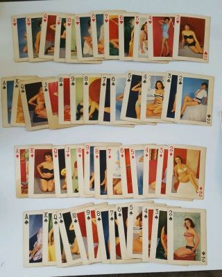 Vintage Naughty Pin Up Playing Cards 52 (51) Art Studies