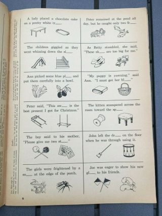Vintage Basic Reader Think and Do school workbook Just Imagine 1953 4