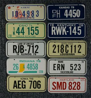 1978 Post Cereal Miniature / Bicycle License Plate Set - 50 States 3