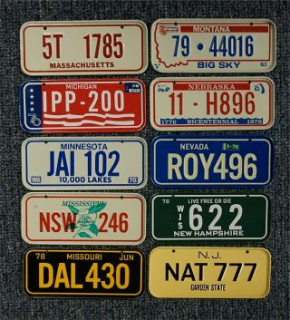 1978 Post Cereal Miniature / Bicycle License Plate Set - 50 States 4