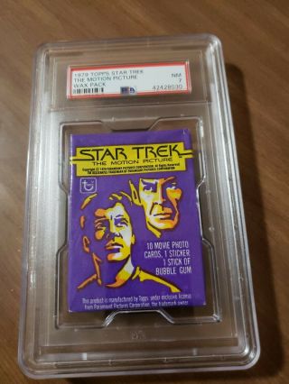 Wax Pack Of Star Trek (topps,  1979) Psa Near 7 The Motion Picture