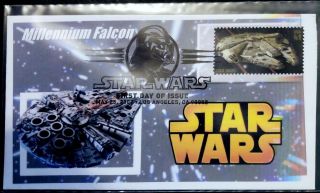 Star Wars 40th Anniversary Fdc " Falcon " Djsphotocollages Vader Cancel