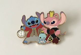 Disney Stitch,  Angle,  Scrump Alice In Wonderland Crossover Fantasy Pin Le 50
