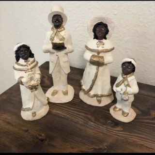 Christmas Family Carolers Aa African American Ethnic
