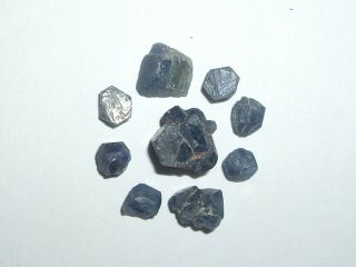 9 Small Sapphire Crystals With Some Record Keepers From Madagascar 15.  9ct