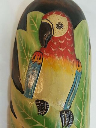WALL HANGING CARVED WOOD EXOTIC BIRD THEME MASKS FROM AFRICA 18 