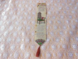 Victorian Woven Silk Bookmark/thomas Stevens/the Old Arm Chair