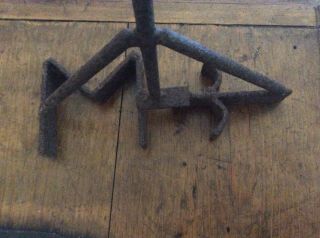 Vintage Antique Hand Forged Wrought Iron Brand Bar M Primitive Rustic Cowboy
