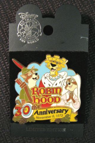 Disney Robin Hood 30th Anniversary Pin - Limited Edition Of 1500 (2 Layers)