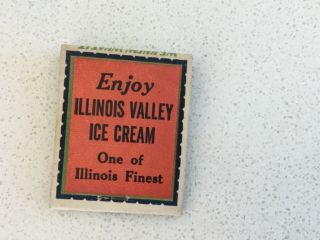 Vintage Full Matchbook,  Illinois Valley Ice Cream,  Kentland Cafe,  Kentland,  Ind.