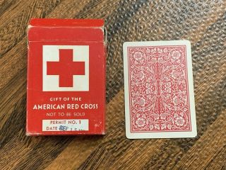 American Red Cross Arrco Playing Cards Dated September 15,  1954 Vintage