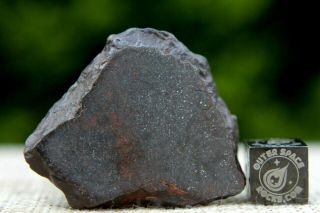 NWA Unclassified Meteorite 17 grams windowed with shape metal & chondrules 2