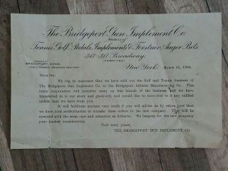 1904 Bridgeport Gun Implement Co.  Letterhead