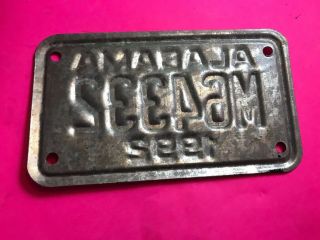 Vintage Alabama Motorcycle License Plate NOS never issued M64332 3