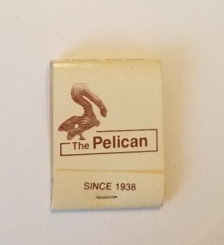 Vintage Matchbook The Pelican Restaurant Lounge Clearwater Beach Florida Bar Fl