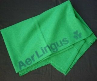 Vintage Aer Lingus Wool Tweed In Flight Blanket