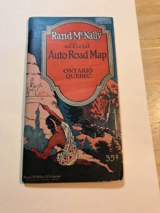 Bc520 1930 Rand Mcnally’s Road Map Ontario Quebec