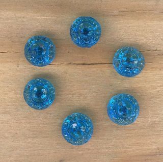 Aquamarine Blue Glass Diminutive Buttons Look