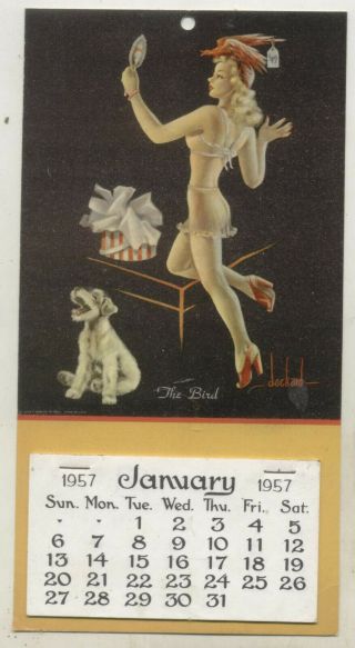 1957 Pin Up Calendar - " The Bird "