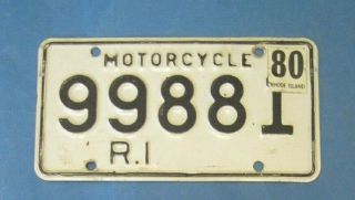 1980 Rhode Island Motorcycle License Plate