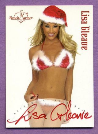 Benchwarmer 2004 Lisa Gleave Holiday Authentic Red Ink Autograph Commem 1