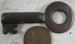 Obsolete Antique Railroad Train Lock Key S & M Mfg Co Phila