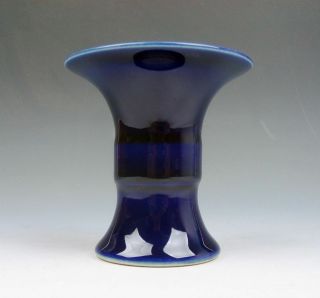 Purple Blue Glazed Monochrome Porcelain High Heel Cup Home Decor Gift 12071305