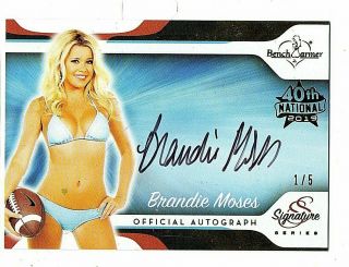 2019 Benchwarmer 40th National Brandie Moses Auto On - Card 1/5