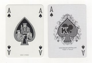 2 Single Swap Playing Cards Of Ace Of Spades.  Marlboro & Pattern