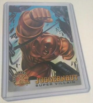 1995 Juggernaut X - Men Villain,  Marvel Comics Trading Card 66 9.  8 Nm Fleer