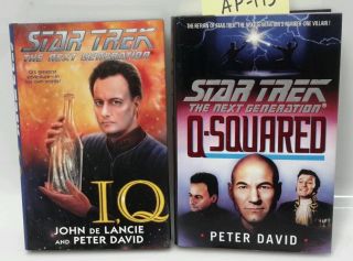 Star Trek Next Generation " Q " Series Hardcover Book Set Of 2 (m - 7196 - Ap)