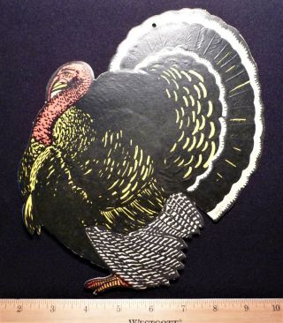 Vintage Die Cut & Embossed Thanksgiving Turkey Decoration
