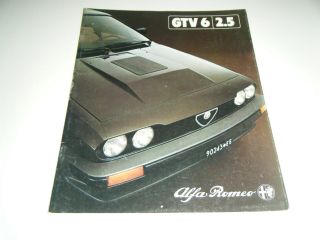 Vintage 1980 Alfa Romeo Gtv 6 2.  5 Car Dealers Sales Brochure