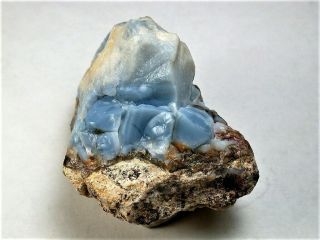 Minerals : Light Blue Opal On Matrix From Mexico