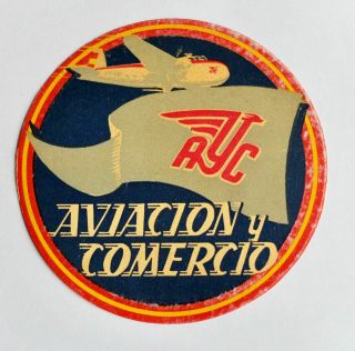 Aviaco Airline Luggage Label
