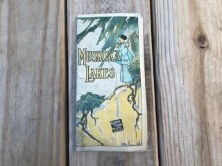Antique 1900s Muskoka Lakes Grand Trunk Railway System 32 Page Brochure