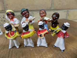 Selection Of Negro Black Americana Jazz Band Figures Cake Toppers c1920s - 50s 4
