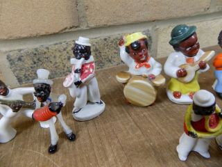 Selection Of Negro Black Americana Jazz Band Figures Cake Toppers c1920s - 50s 5